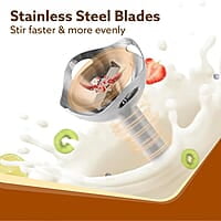 AGARO Royal Hand Blender & Chopper, 1500W Copper Motor, 2 Modes & 20 adjustable Speed, Chopping, Mixing, Puree, Stainless Steel Blades