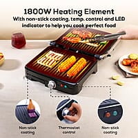 Wonderchef Sanjeev Kapoor Tandoor Professional Plus Electric Contact Grill & Sandwich Maker