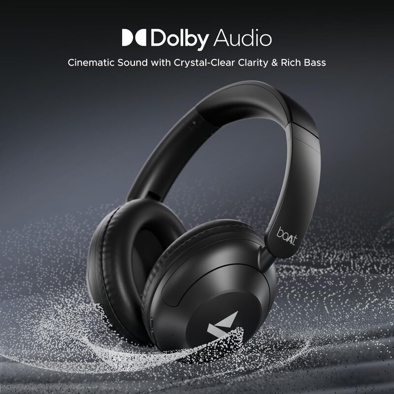 boAt Rockerz 650 Pro (Iris Black) - New Arrival