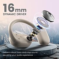 Portronics Twins 30 – OWS Earbuds, 30H Playtime, Beige. Enjoy seamless connectivity, rich sound quality, and a comfortable fit for all-day listening. Perfect for music lovers on the go!