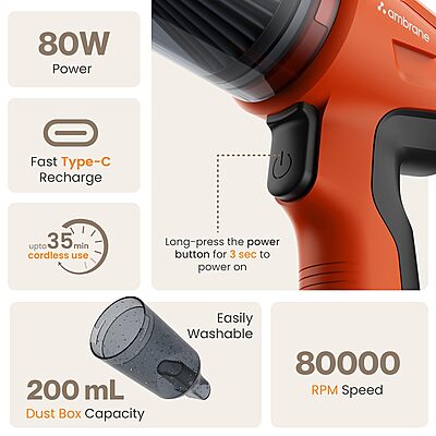 Ambrane MiniVac 02 (Black) Ambrane MiniVac 02 (Black)