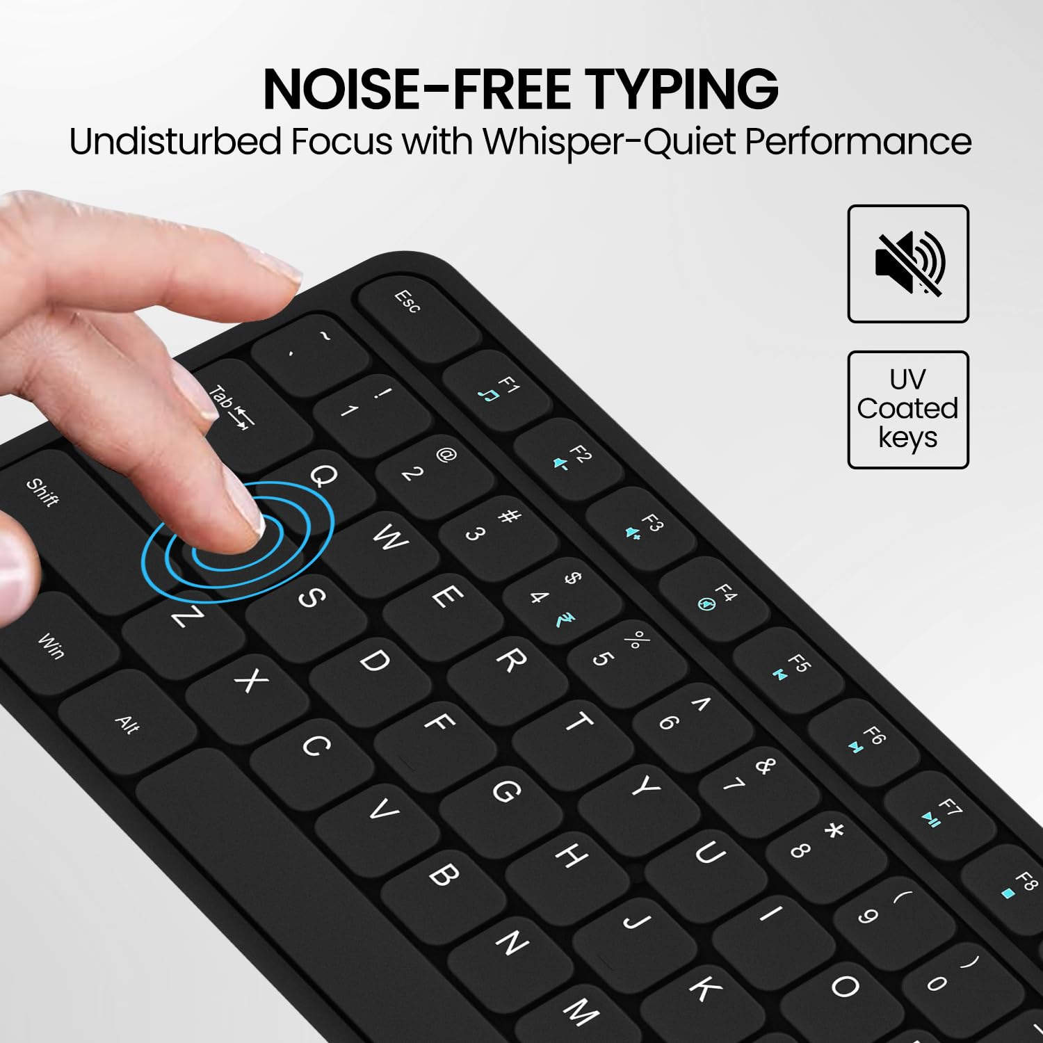 Portronics Ki-Pad 3 Black USB Keyboard – Full size, stylish design, ergonomic typing, ideal for home/office, plug and play, sturdy keys, boosts efficiency, works with multiple devices.