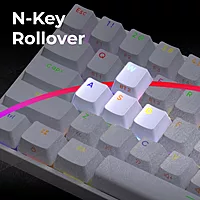 Used Zebronics NINJA 61 keys wireless mechanical keyboard, ZEB-MAX, Black