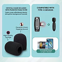 Portronics Dash 7 POR 2508 Lightning Wireless Mic – Plug & Play Black