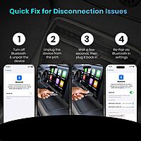 Portronics Tune Bluetooth v5.3 Receiver for Car | Wireless Android Auto + CarPlay | Black