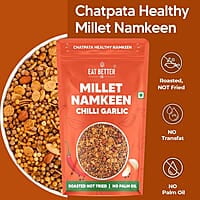 Eat Better Co - Millet Namkeen Combo - Chilli Garlic & Desi Masala - Healthy Snacks - Roasted, Not Fried | No Palm Oil | Healthy Replacement of Chips & Bhujia - Pack of Two - 200 grams