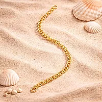 Impon Gold Plated Link Chain Bracelet for Men & Women | Classic Round Link Design Gold Finish Hand Chain | Daily Wear Jewelry