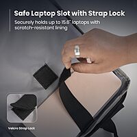 Portronics Byte 2 Backpack – 15.6 Inch Laptop Hard Shell Backpack  Black  1 Year Warranty