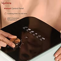 Lifelong Air Fryer 1 Year Warranty 1200W, 4L, Air Fryer for Home, Airfryer, Electric Air-Fryer Green