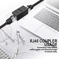 RJ45 Female to Female Ethernet Coupler ,Inline LAN Extender Adapter, Jointer for Cat7/Cat6/Cat5e Cable Extension