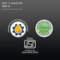 Havells OFR 11 2900 Watts Wave Fin with PTC Fan Heater