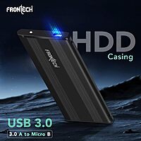 Frontech NC-0031 Hard Drive Case – Sturdy External HDD/SSD Enclosure | Heat Dissipation Design | Shock Protection