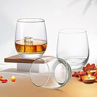 Treo by Milton Sphero On The Rocks Glass Tumbler,6 pc Set, 350 ml Each,Transparent