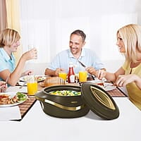 MILTON Pearl 1000 Inner Stainless Steel Casserole, 860 ml, Dark Brown