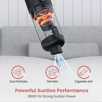 Portronics MOPCOP 4 Vacuum Cleaner – Portable | Car Charger Cable Included | Black