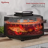 Lifelong Digital Air Fryer for Home with Smart Thermometer, 7 Litre with 12 Pre-Set Menus - 1400W