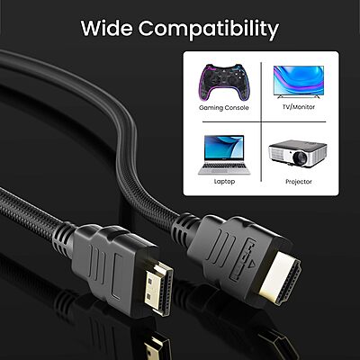 Ambrane AHDMS30G HDMI Cable (Black) Ambrane AHDMS30G HDMI Cable (Black)