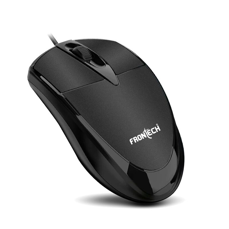 Frontech MS-0044 – Wired optical mouse with 1000 DPI, ergonomic design, and smooth tracking for accurate and comfortable daily use.
