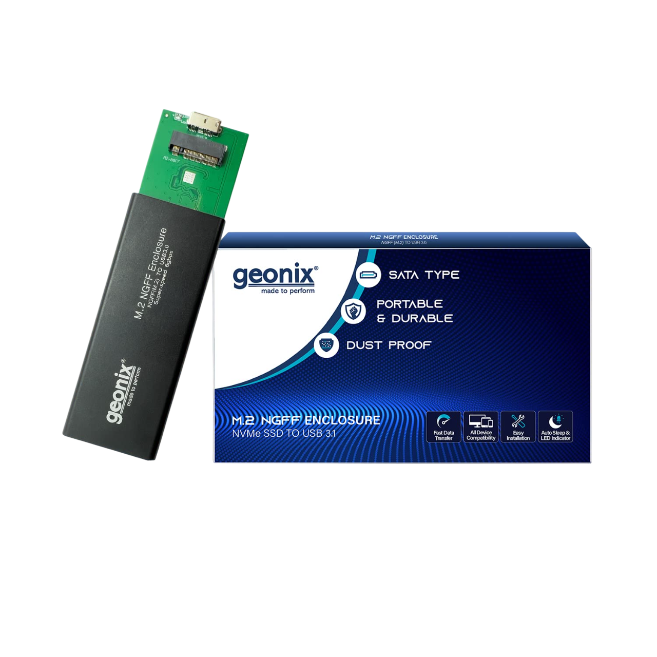 Geonix External NGFF M.2 SSD Enclosure
