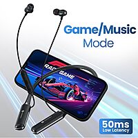 Portronics Harmonics Y4 Bluetooth In-Ear Headset – V5.4, Type-C | 100Hrs Play Time | Black