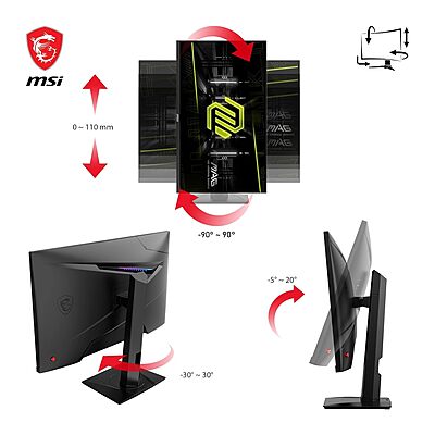 MSI MAG, 27-Inch Rapid IPS, 180Hz QHD Gaming Monitor, MAG 274QRF QD E2