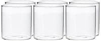 Borosil 205ml Set of 6 pcs Vision Glass Vision Transparent Drinking Glass | Borosilicate Glass Tumblers for Water, Cold Drinks, Juice| Flame Proof, Microwave & Dishwasher Safe, For Daily use & Gifting