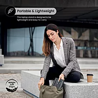 Portronics Hexa 5 Laptop Stand – Foldable, Adjustable Height, Portable