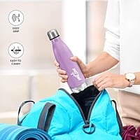 MILTON Shine 1000 Stainless Steel Water Bottle, 900 ml Single walled  Leak Proof