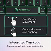 Portronics PadMate Magnetic Bluetooth Keyboard Case – Black | For iPad 10th Gen