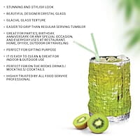 Treo by Milton Icy On The Rocks Glass Tumbler,6 Pc Set,270 ml Each,Transparent