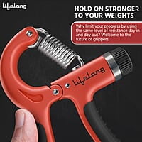 Lifelong Adjustable Hand Grip Strengthener, Hand Gripper for Men & Women for Gym Workout