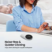 Portronics Toad 6 Wireless Mouse – White, Dual Mode, offers seamless connectivity via Bluetooth and 2.4GHz. Ergonomic design, long battery life, and precise tracking for ultimate productivity.
