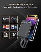 Portronics Luxcell Bind Mini 10K Power Bank – 10000mAh | 22.5W Fast Charging |Black