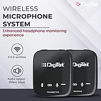 Digitek® (DWM 101 Wireless Microphone System with ANC Noise Reduction, 360° Sound Capture
