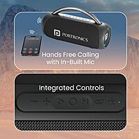 Portronics Radiant 2 POR 2787 Bluetooth Speaker – 30W | Wireless Mic | TWS | RGB | Black