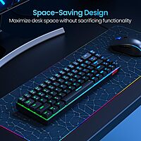 Portronics Hydra 10 Bluetooth + Wireless Keyboard – RGB Backlit | Black | 1 Year Warranty