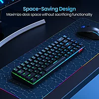 Portronics Hydra 10 Bluetooth + Wireless Keyboard – RGB Backlit | Black | 1 Year Warranty