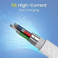 POR 3232 Konnect B C-C 100W – Type-C to Type-C Braided Cable | 100W | 1.5M | White | 06 Months