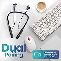 Portronics Harmonics Y3 Bluetooth In-Ear Headset – V5.4, Type-C | 40Hrs Play Time |  Black