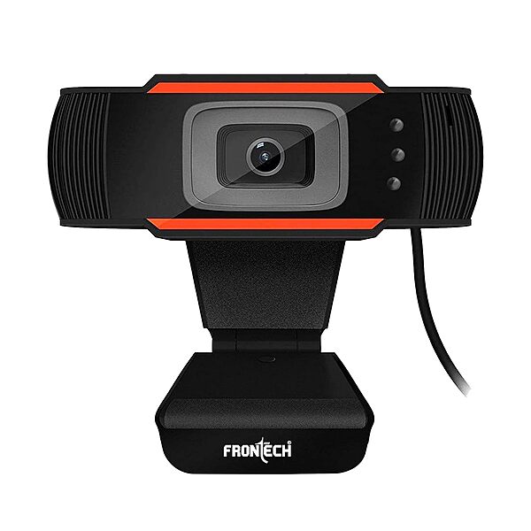 Frontech E-CAM FT-2255 webcam with HD resolution, built-in mic, and plug & play USB—ideal for video calls, streaming, and remote work.