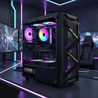 ZEBRONICS MYST Mid Tower Cabinet – White Gaming Case