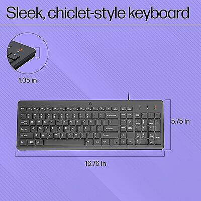 Open Box HP 150 Wired USB Desktop Keyboard (Black) Open Box HP 150 Wired USB Desktop Keyboard (Black)