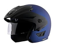 Vega Cruiser ISI Certified Matt Finish Lightweight & Compact with Peak Open Face Helmet for Men and Women with Clear Visor