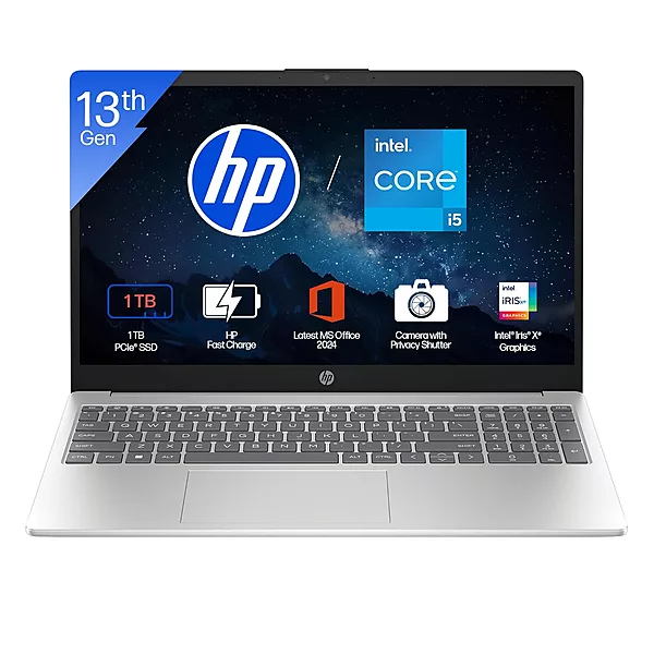 HP 15 FD0552TU  (i5-13th Gen, 16GB RAM,512 SSD, 15.6"Display,Windows 11,1 Year Warranty,Black