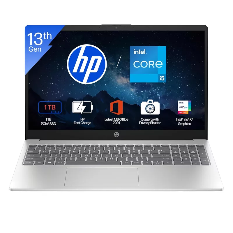HP 15 FD0552TU (i5-13th Gen, 16GB RAM,512 SSD, 15.6"Display,Windows 11,1 Year Warranty,Black