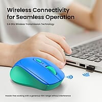 Portronics Toad 31 Wireless Mouse with 2.4 GHz Connectivity, USB Receiver, 10m Working Distance, Ergonomic Design, Auto Power Saving, Adjustable DPI for Laptop & PC
