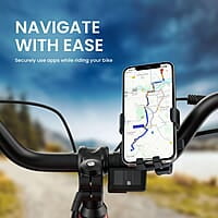 Portronics Mobike 4 Bike Phone Mount with 360° Rotational, Strong Hold for Bicycle, Motorcycle Compatible with 4.7 to 6.8 inch