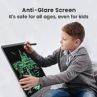 Portronics Ruffpad 21 – 21" LCD Writing Pad, Grey. Perfect for notes, sketches, and reminders. Lightweight, portable, and eco-friendly. Easy to use with a simple erase button. Ideal for all ages.