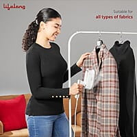 Lifelong 1250 Watt Steam Iron Press For Clothes - Handheld Garment Steamer 90Ml