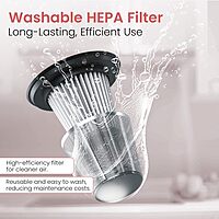 Portronics MopCop 4 Vacuum & Blower – 18,000Pa: Powerful suction, versatile cleaning, and efficient blowing. Ideal for home and office use. Compact design for easy handling and storage.